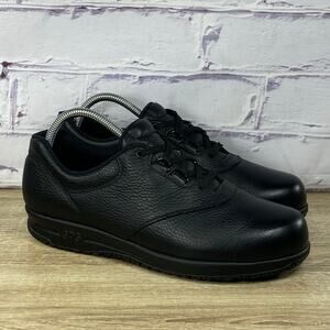 SAS Liberty Black Leather Slip Resistant Comfort Shoes Women's 9.5 Lace Up Work